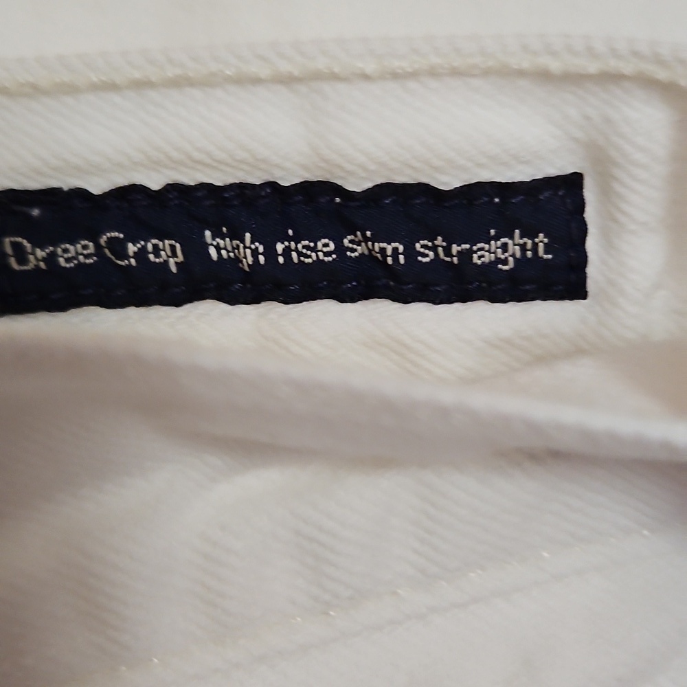 Citizens of Humanity Dree Crop High Rise Slim Straight White Jeans Sz 28 Womens - Picture 5 of 10